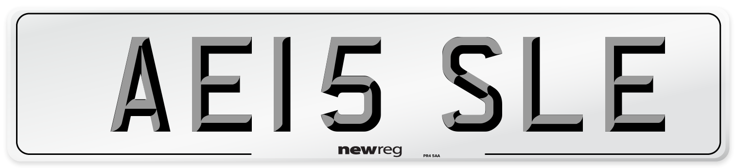 AE15 SLE Number Plate from New Reg